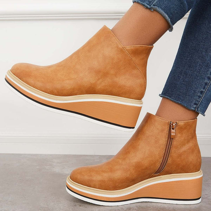Drune | Stilvolle Stiefeletten mit Zipper und Plateau