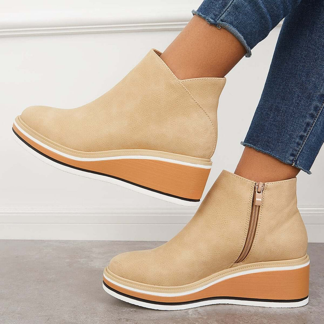 Drune | Stilvolle Stiefeletten mit Zipper und Plateau