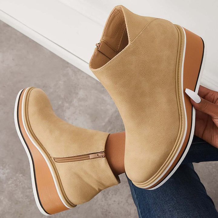 Drune | Stilvolle Stiefeletten mit Zipper und Plateau