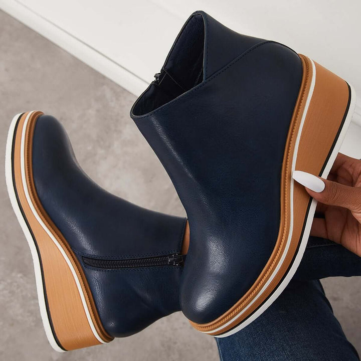 Drune | Stilvolle Stiefeletten mit Zipper und Plateau