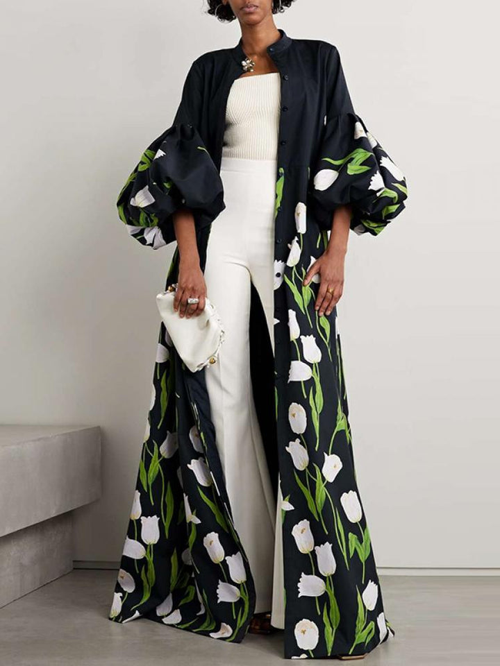 Drune | Trenchcoat mit Floralem Muster