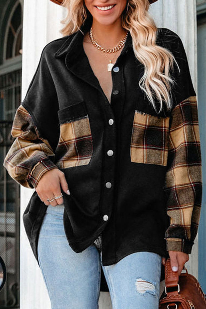 Drune | Gepunktete Flanellhemden Polyester und Baumwolle Einzigartiger Look