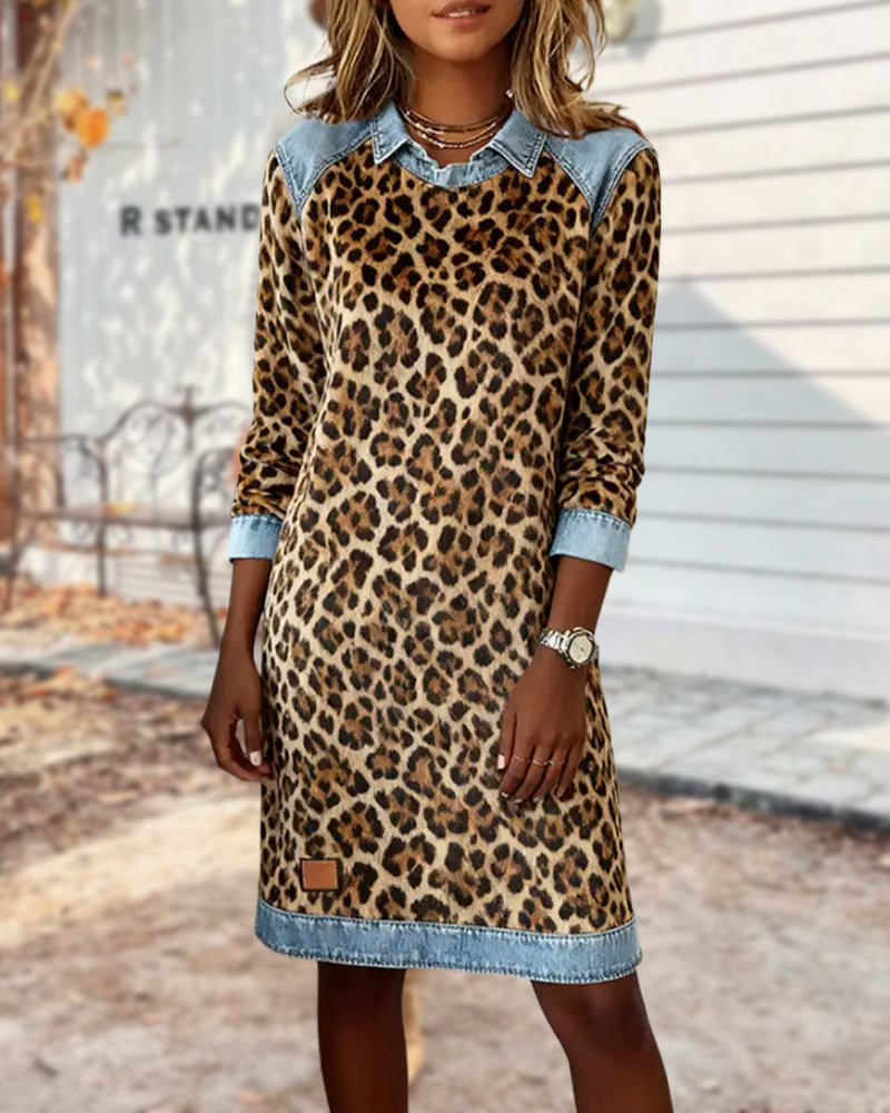Drune | Revers Leopardenmuster Shift