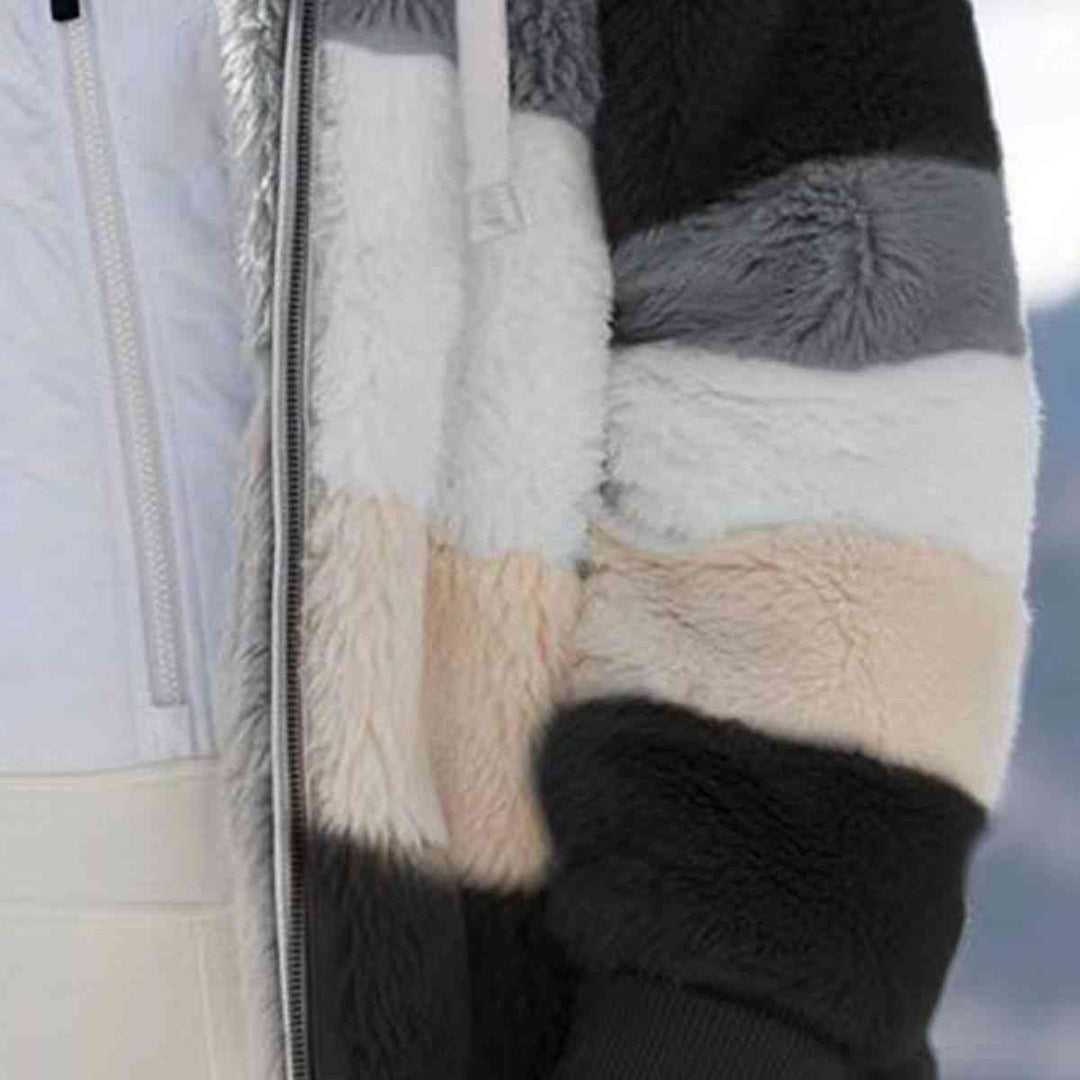 Drune | Color Block Zip-Up Kapuzenjacke
