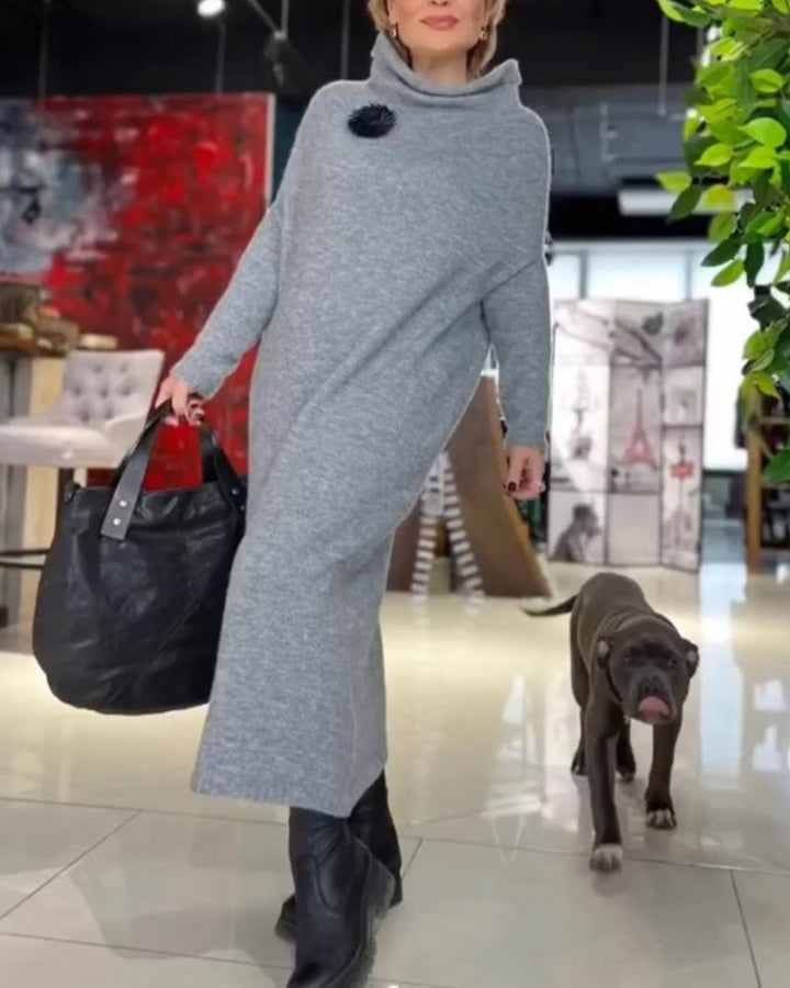 Drune | Kleid mit Rollkragen und Langen Ärmeln