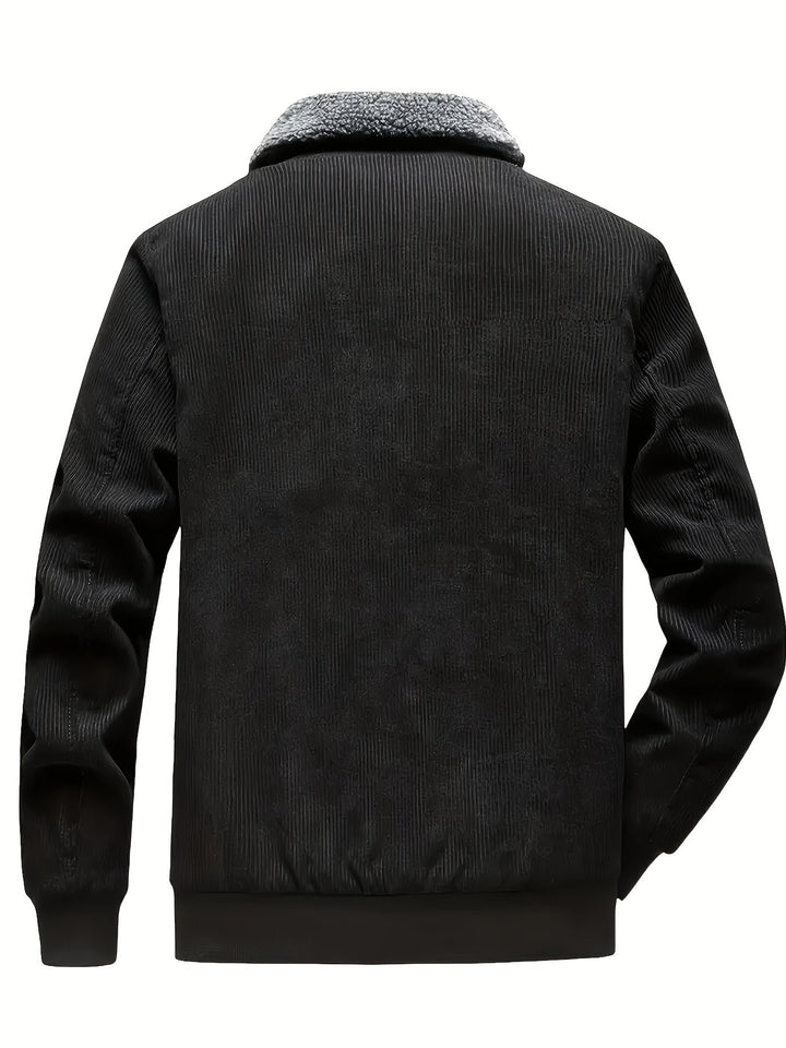 Drune |  Mit Etikett Patch Fleece Gefütterte Winterjacke Für Herren - Ideal für Winter