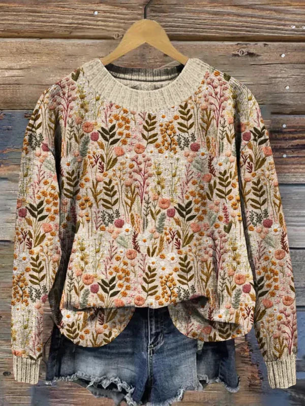 Drune | Pullover mit floralem Muster