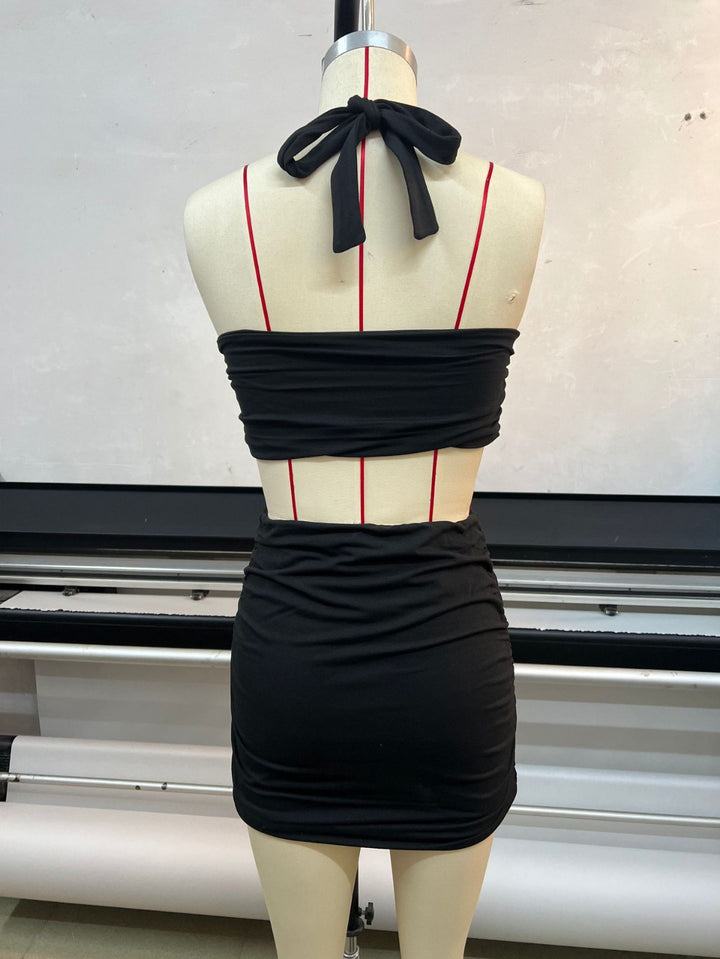 Drune | Ärmelloses Neck Tube Top Weste Hip Wrap Set