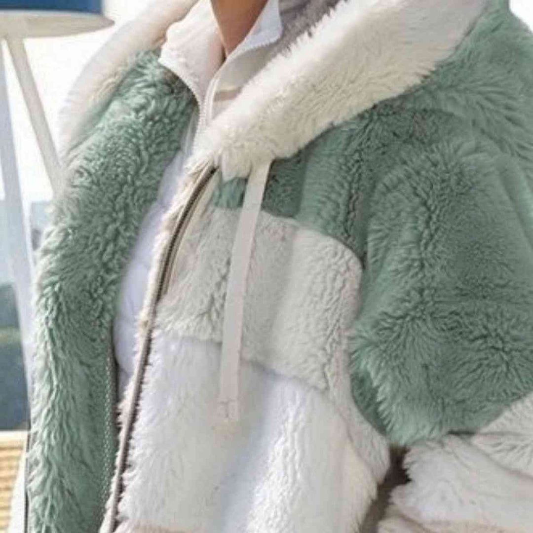 Drune | Color Block Zip-Up Kapuzenjacke