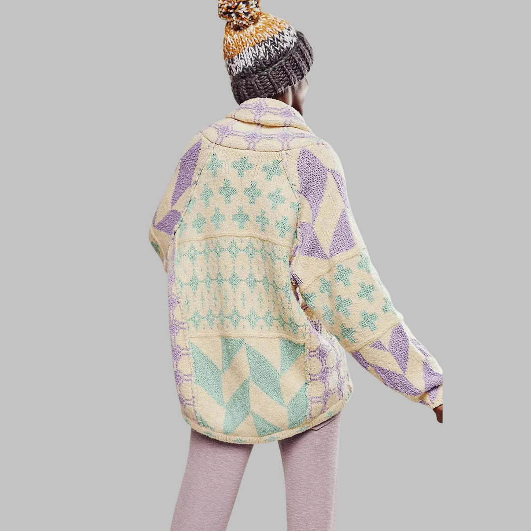 Drune | weiche Jacke mit modernen geometrischen Mustern