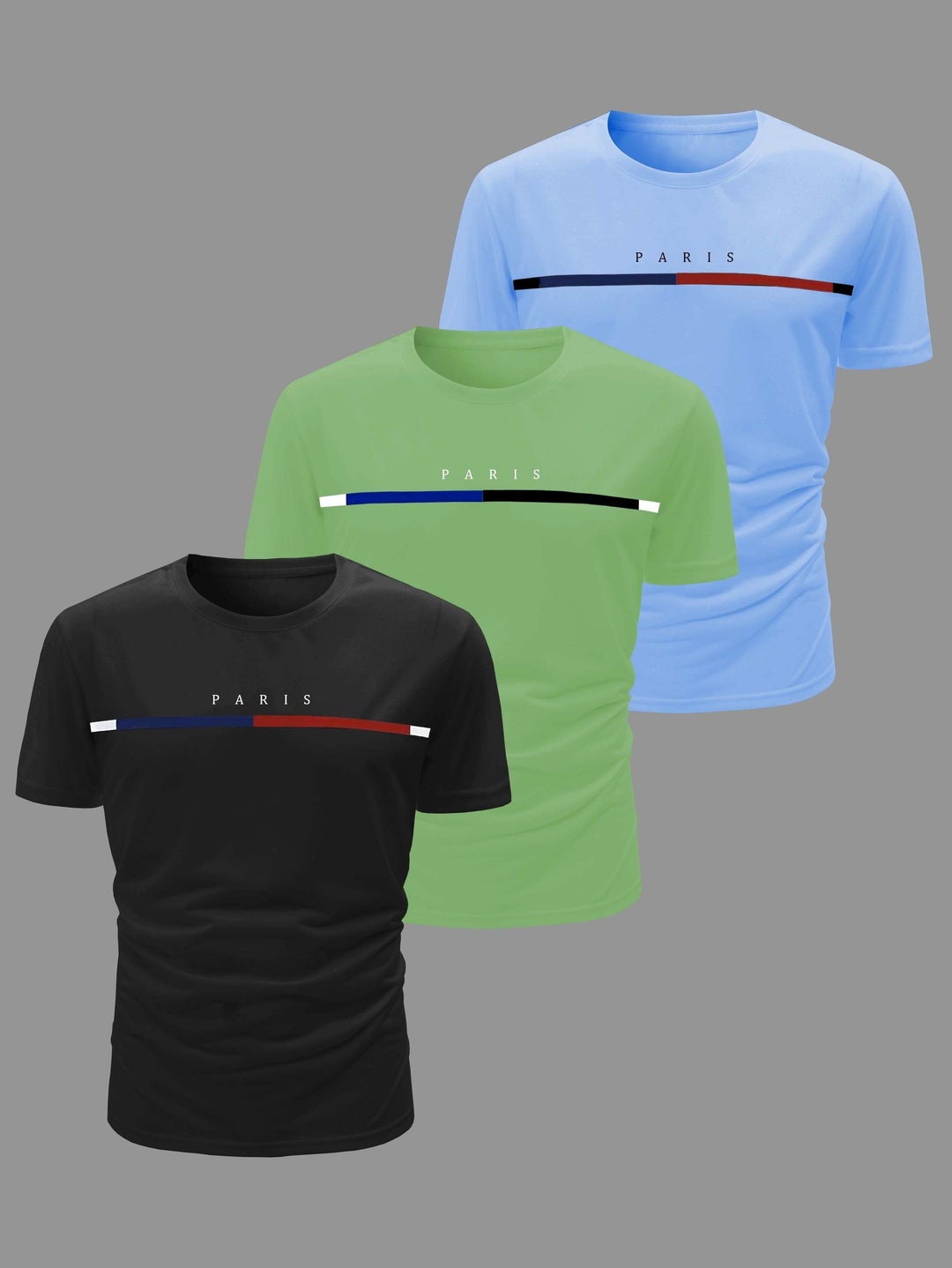 Drune | 3 Pack Herren Lässig Kurzarm T-shirts