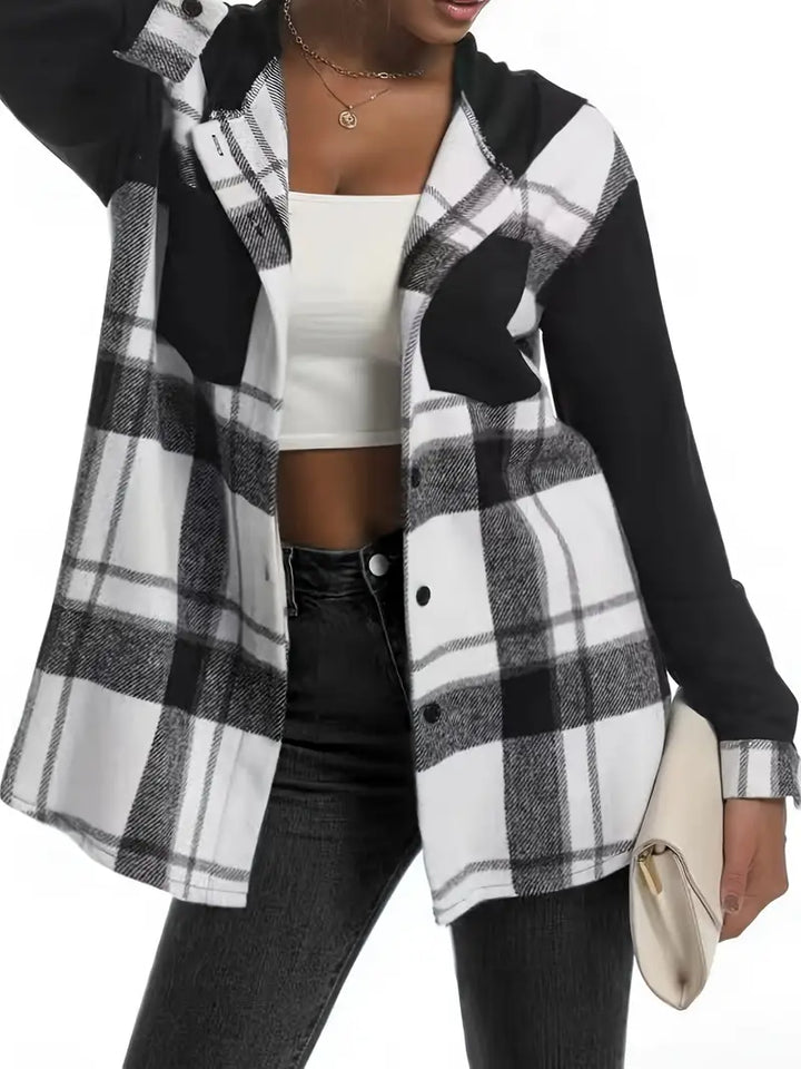 Drune | Karierte Jacke mit Kapuze