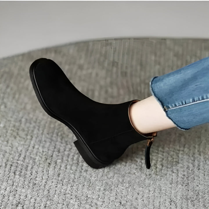 Drune | Elegante Retro Braun Ankle Boots