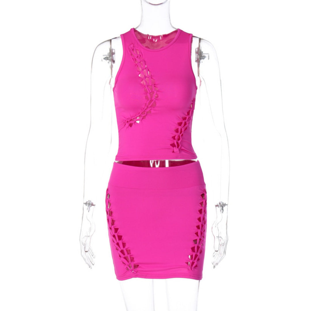 Drune | Hohler Rundhalsausschnitt Top Slim Rock Set