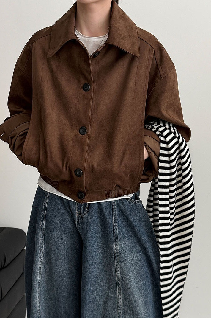 Drune | Wildleder Reverskragenjacke