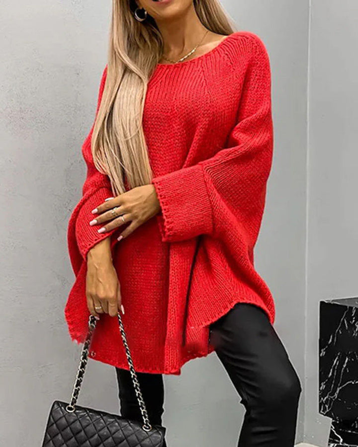 Drune | Gestrickter Cape Pullover Für Damen