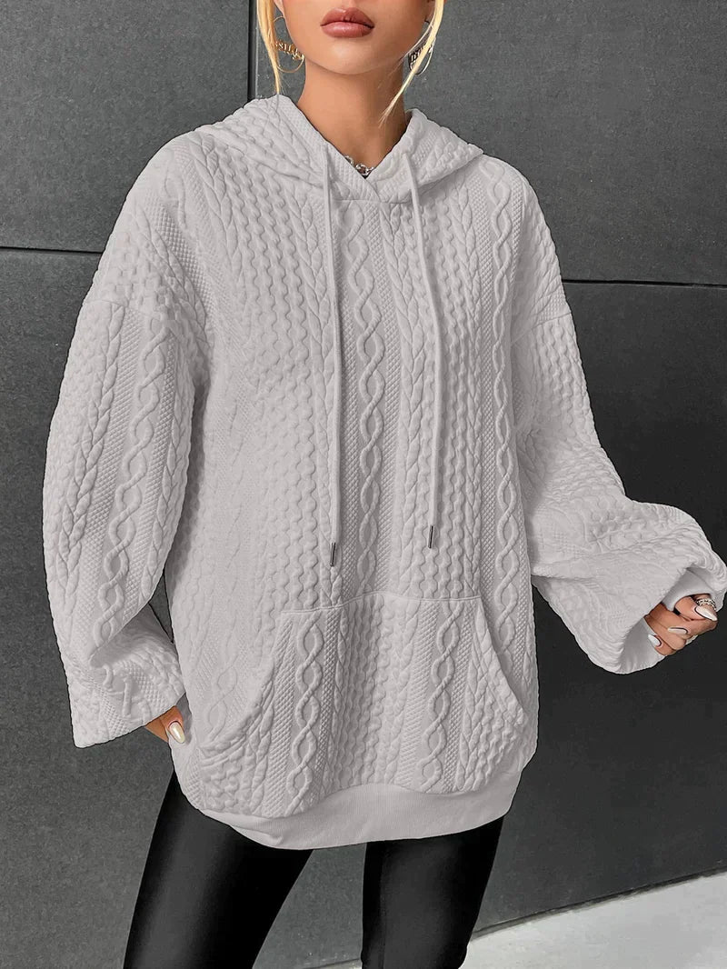 Drune | Übergroßer Pullover mit Kapuze und Kordelzug mit Kordelzug