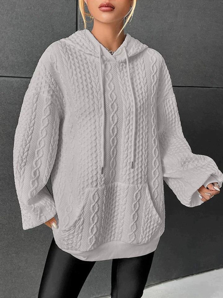 Drune | Übergroßer Pullover mit Kapuze und Kordelzug mit Kordelzug