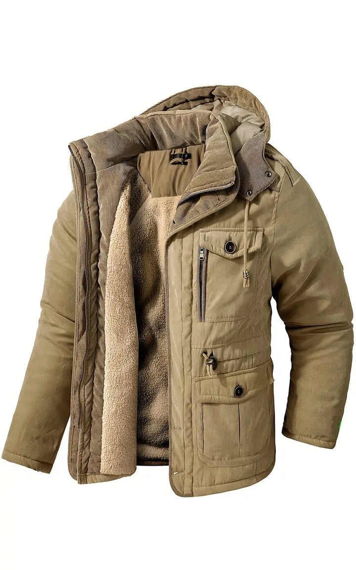 Drune | HerrenWinterjacke mit Kapuze und Taschen