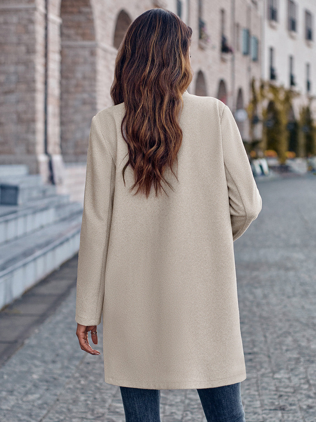 Drune | Offene Vorderseite Langarm Blazer