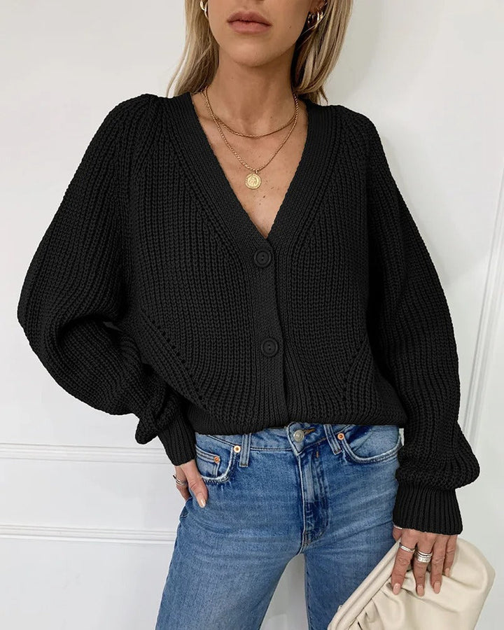 Drune | Kuschelige Strickjacke mit Knopf