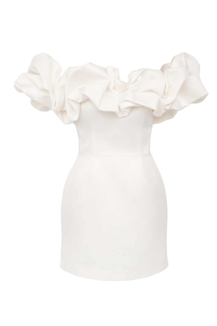 Drune | Schulterfreies Minikleid Mit Rüschen