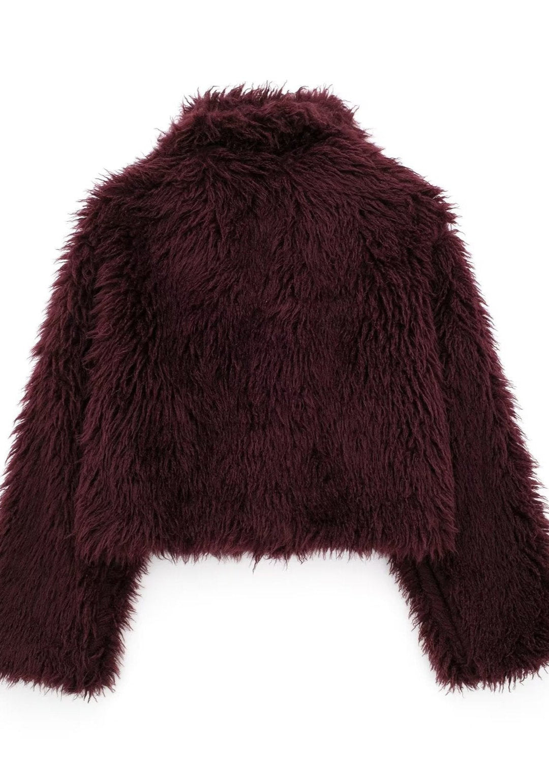 Drune | Kunstpelz Winterjacke in Burgunder