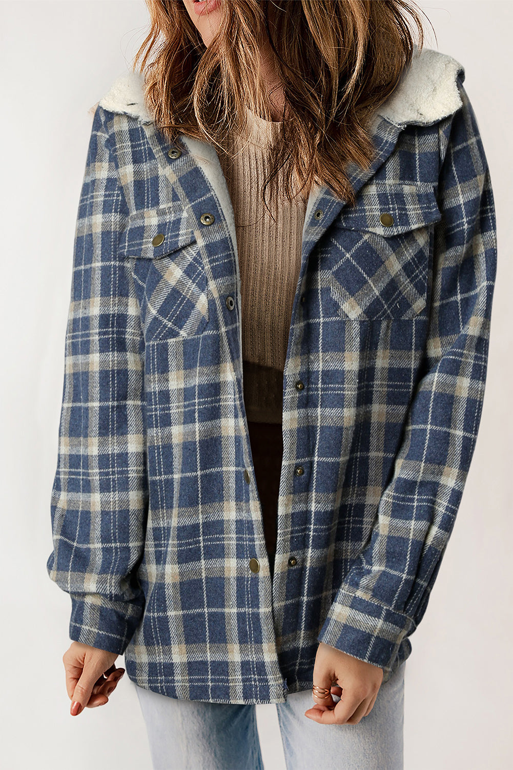 Drune | Gepunktete Jacke mit Kapuze Weiches Plüschfutter Perfekt Für Kalte Tage