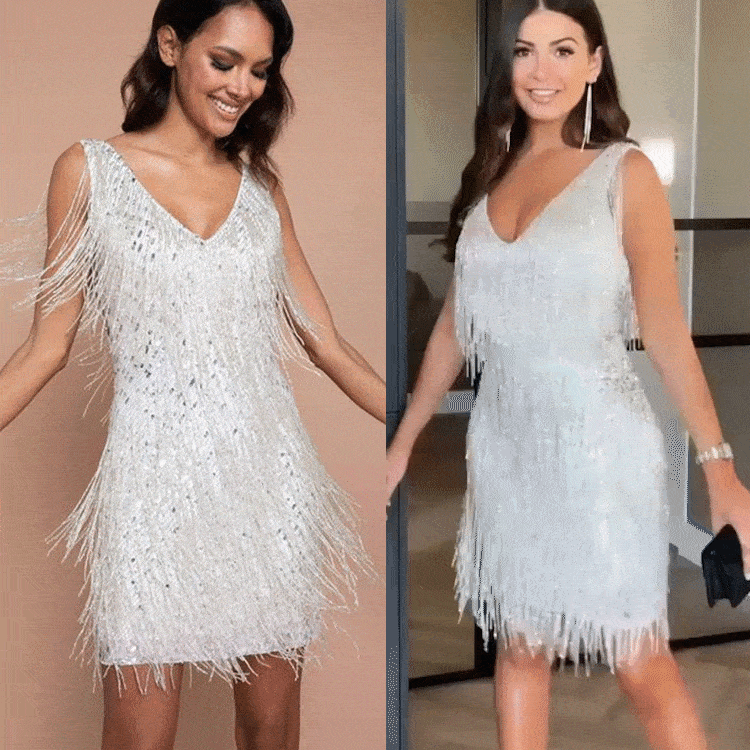 Drune | Slip Kleid mit V Ausschnitt