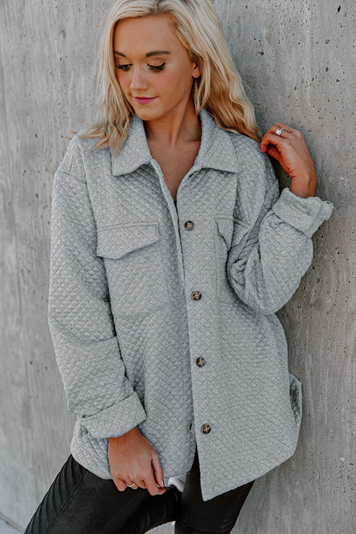 Drune | Leichtgewicht Gesteppte Hemdjacke Polyester Komfort und Stil