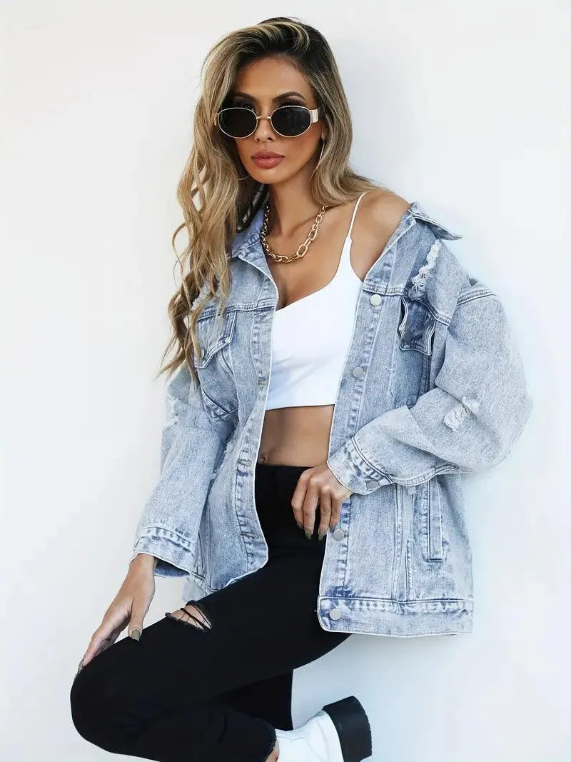 Drune | Oversized Jeansjacke für Damen