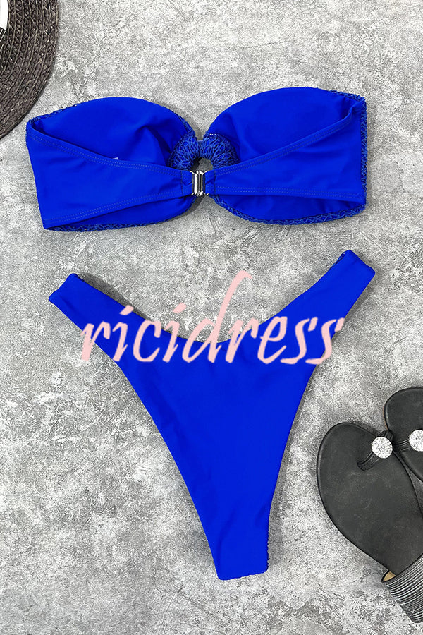 Drune Bandeau-Bikini mit Ringausschnitt