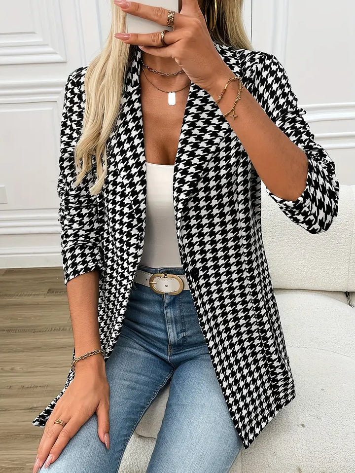 Blazer Damen Raffiniert Hahnentritt