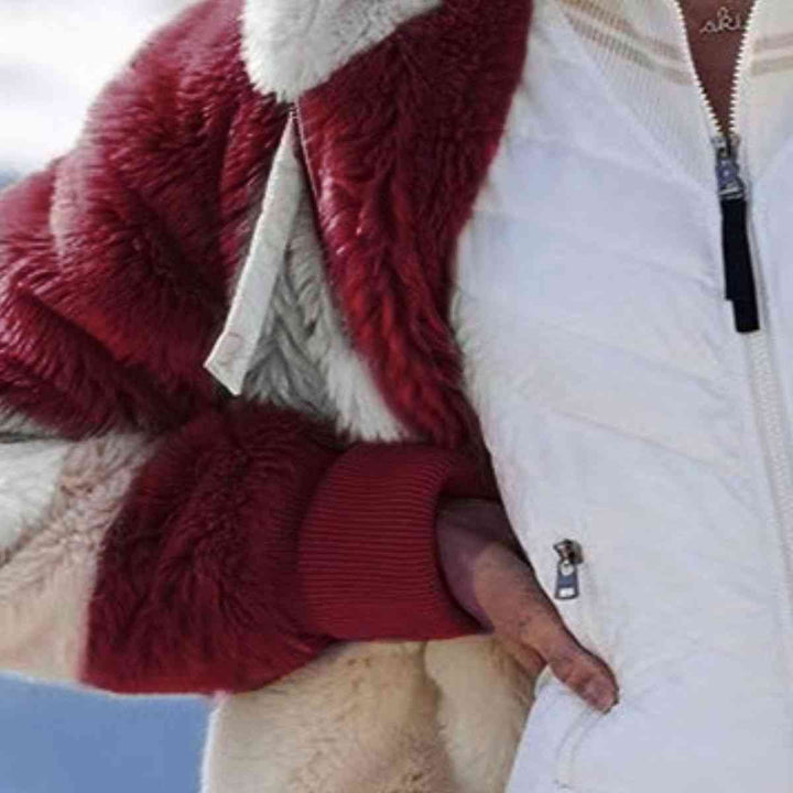 Drune | Color Block Zip-Up Kapuzenjacke