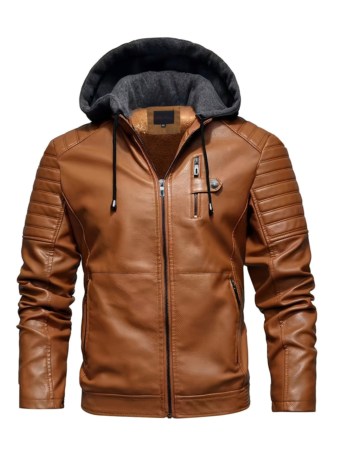 Drune | Modische Winddichte Lederjacke