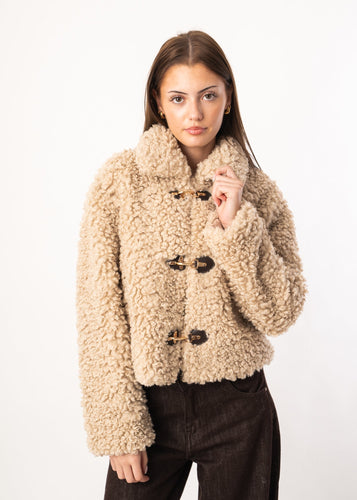 Drune | Loose-fitting sheepskin jacket with curls