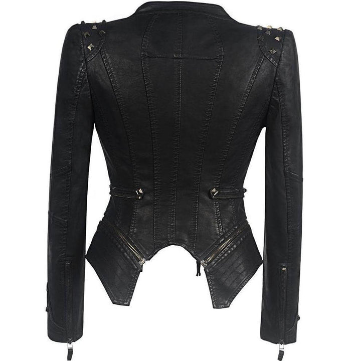 Drune | Damen Nieten PU Lederjacke