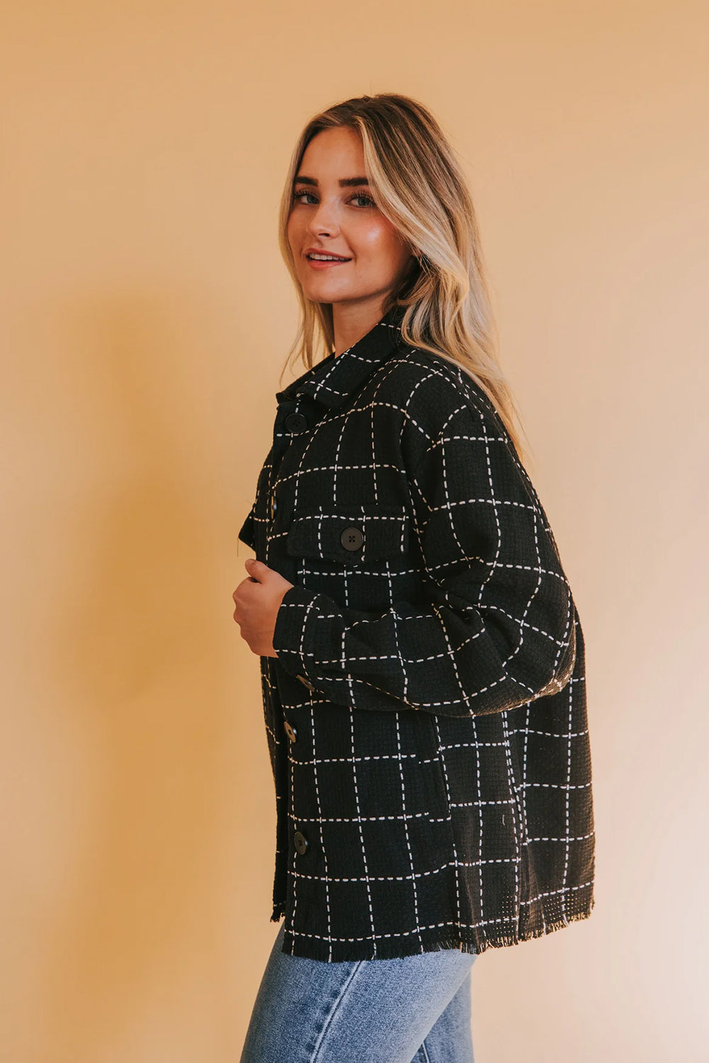Drune | Karierte Jacke mit Großen Taschen Polyester-baumwolle Schick und Vielseitig