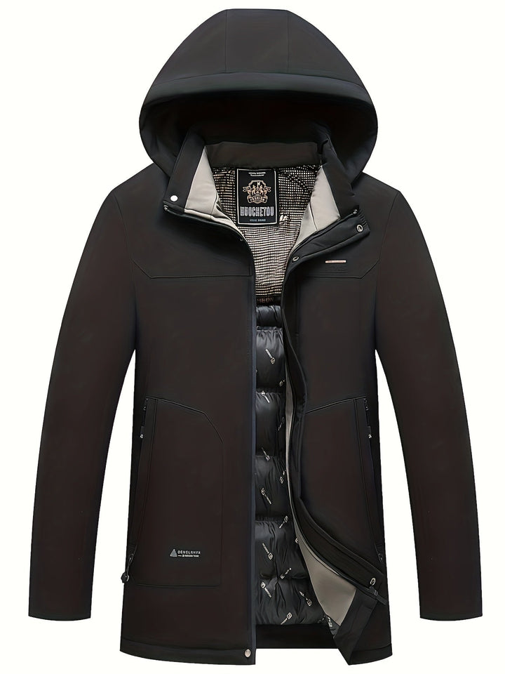 Drune | lässiger Winterpullover mit abnehmbarer Kapuze für Herren - Ideal für Herbst/Winter