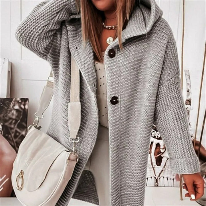 Drune | Damenweste mit Kapuze Cashmere Look Herbst