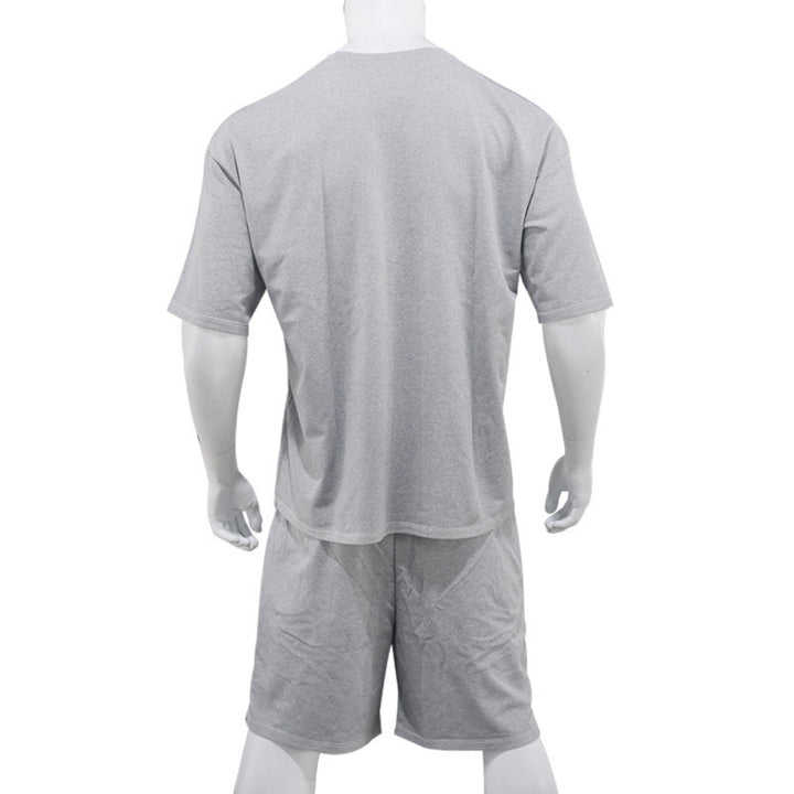 Drune | Lockeres T-Shirt Shorts einfarbiges Set