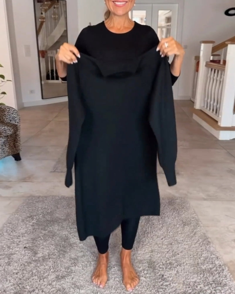 Drune | Einfarbiges Hochgeschlossenes Kleid