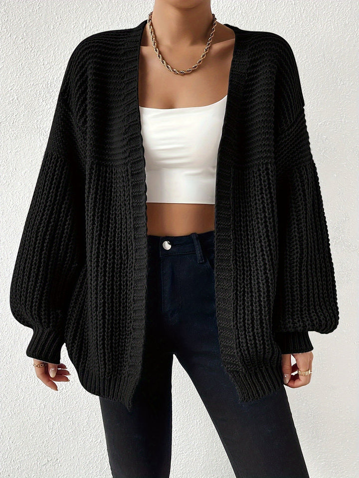 Drune | gemütlicher grob gestrickter Drop-Shoulder Strickcardigan für Damen - Perfekt für Gemütliche Tage