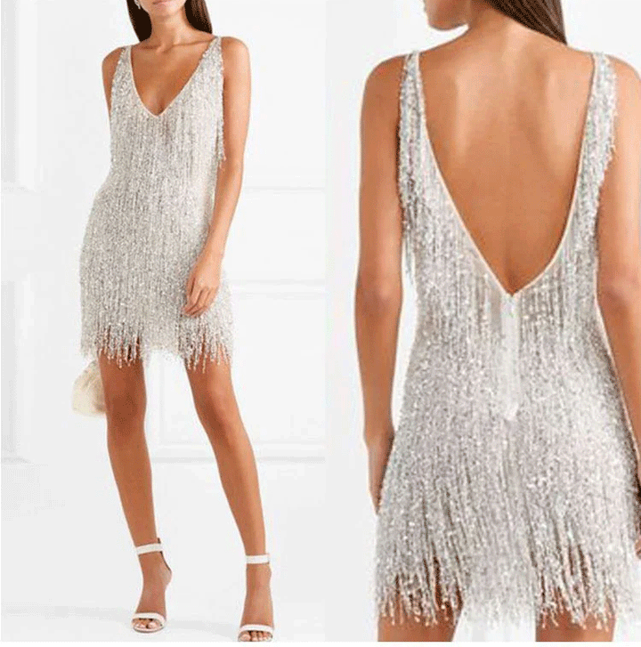 Drune | Slip Kleid - Verführerisches V-Ausschnitt Kleid für Einen Stilvollen Look