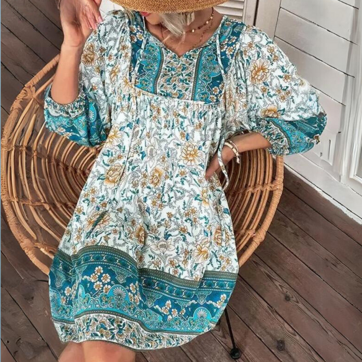 Drune | Bohemian Maxikleid mit Bauchabdeckung