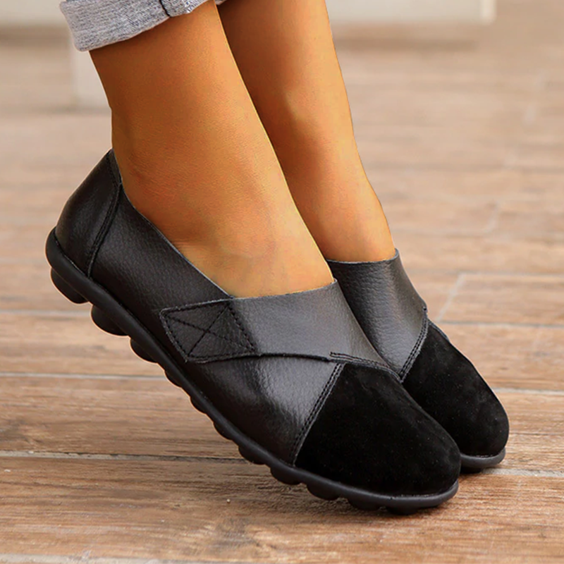 Drune | Orthopädische Leder Slip-On Loafer für Damen