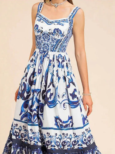 Drune | Elegantes Floral-Midi-Kleid