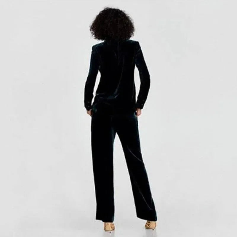 Drune | 1-Knopf Samt Blazer Damen - Anzugjacke