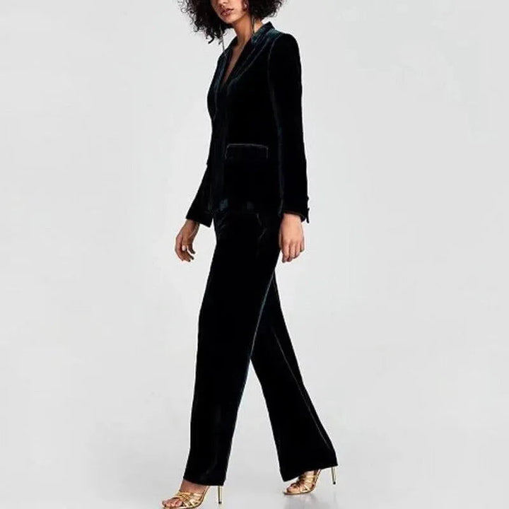 Drune | 1-Knopf Samt Blazer Damen - Anzugjacke