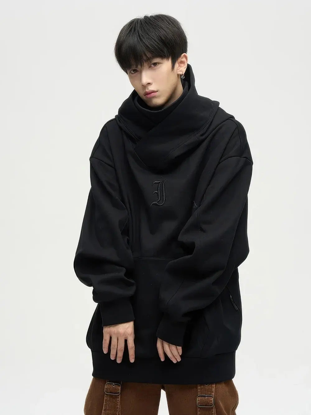 Drune | Ninja Rollkragen Kapuzenpulli